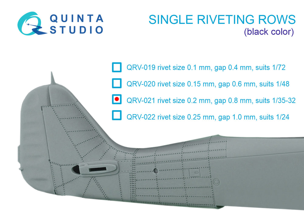 Quinta Studio QRV-021 1:32 Single riveting rows