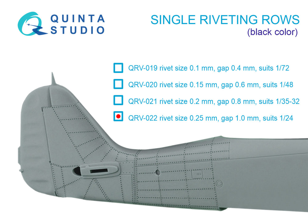 Quinta Studio QRV-022 1:24 Single riveting rows