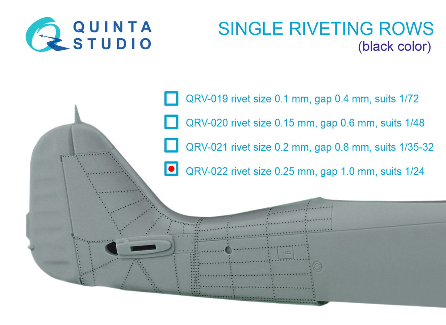 Quinta Studio QRV-022 1:24 Single riveting rows