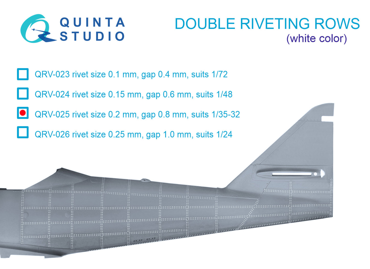 Quinta Studio QRV-025 1:32 Double riveting rows