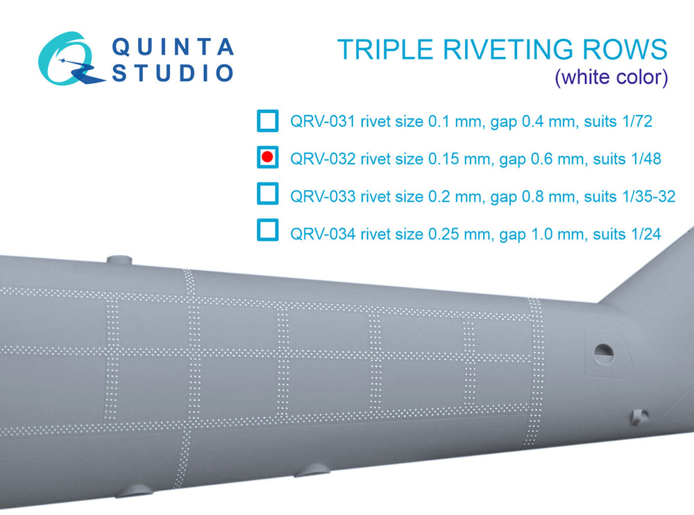 Quinta Studio QRV-032 1:48 Triple riveting rows