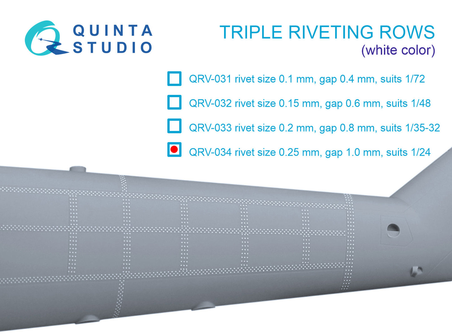 Quinta Studio QRV-034 1:24 Triple riveting rows