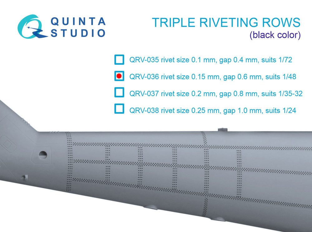 Quinta Studio QRV-036 1:48 Triple riveting rows