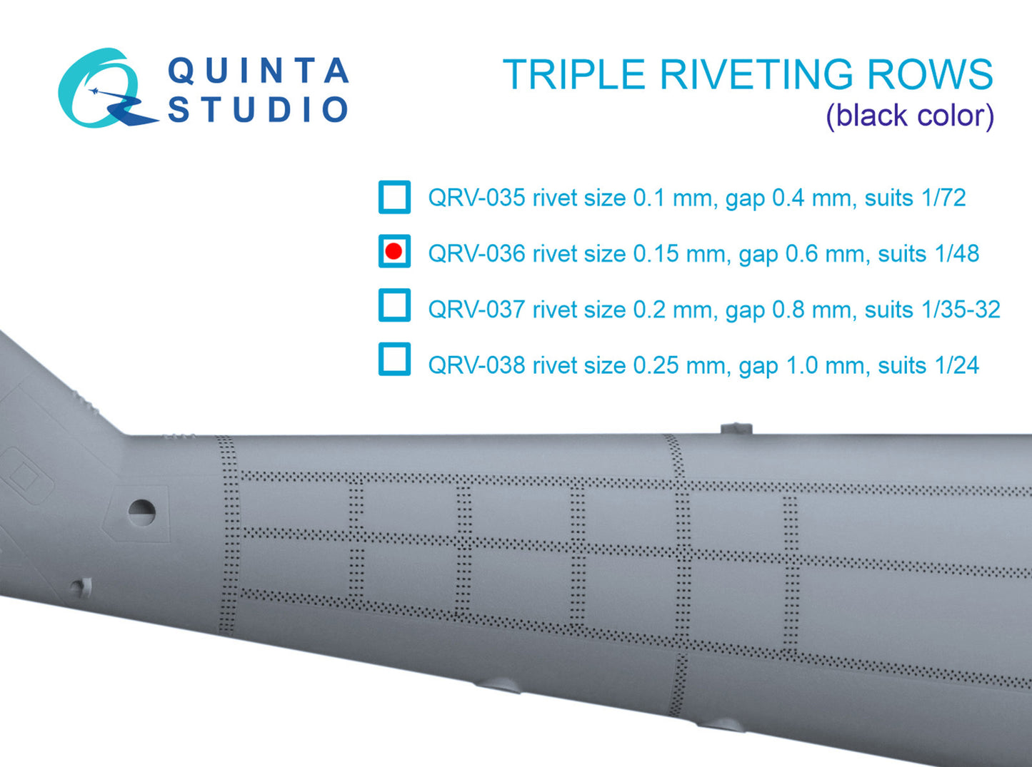 Quinta Studio QRV-036 1:48 Triple riveting rows