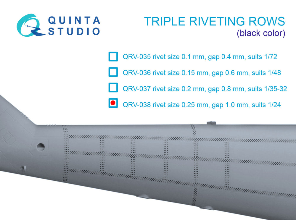 Quinta Studio QRV-038 1:24 Triple riveting rows