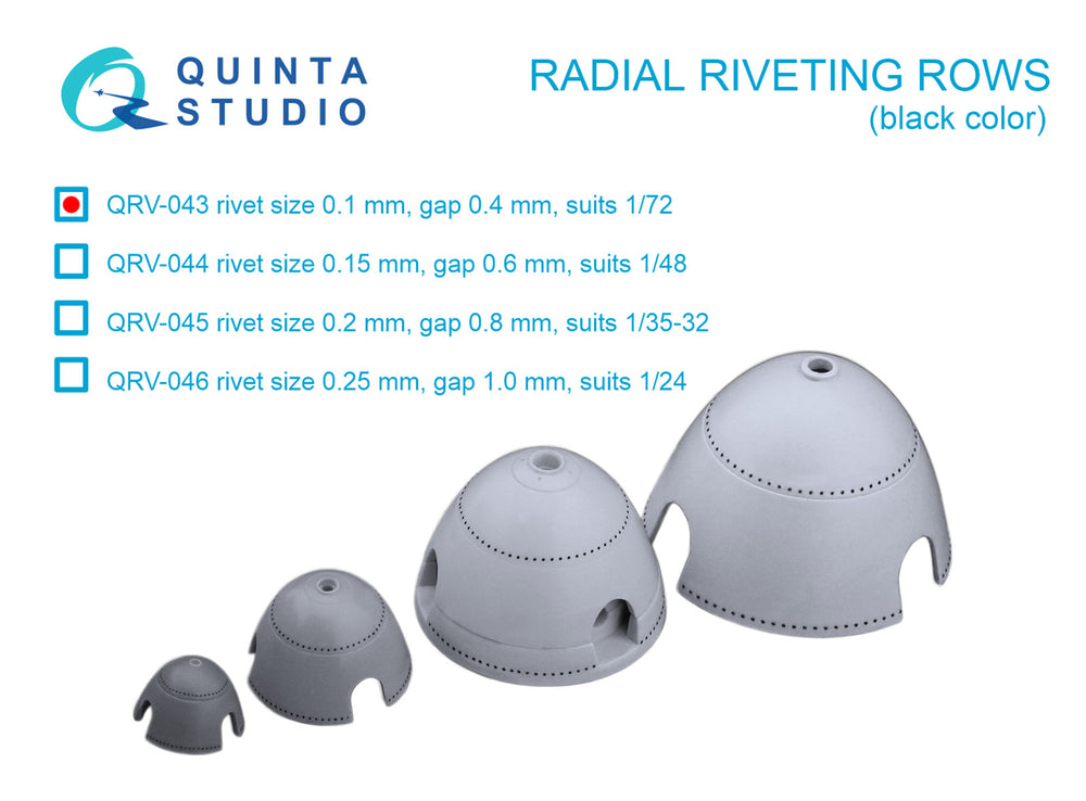 Quinta Studio QRV-043 1:72 Radial riveting rows