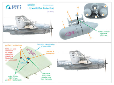 Quinta Studio QT32001 1:32 AN/APS-4 Radar Pod