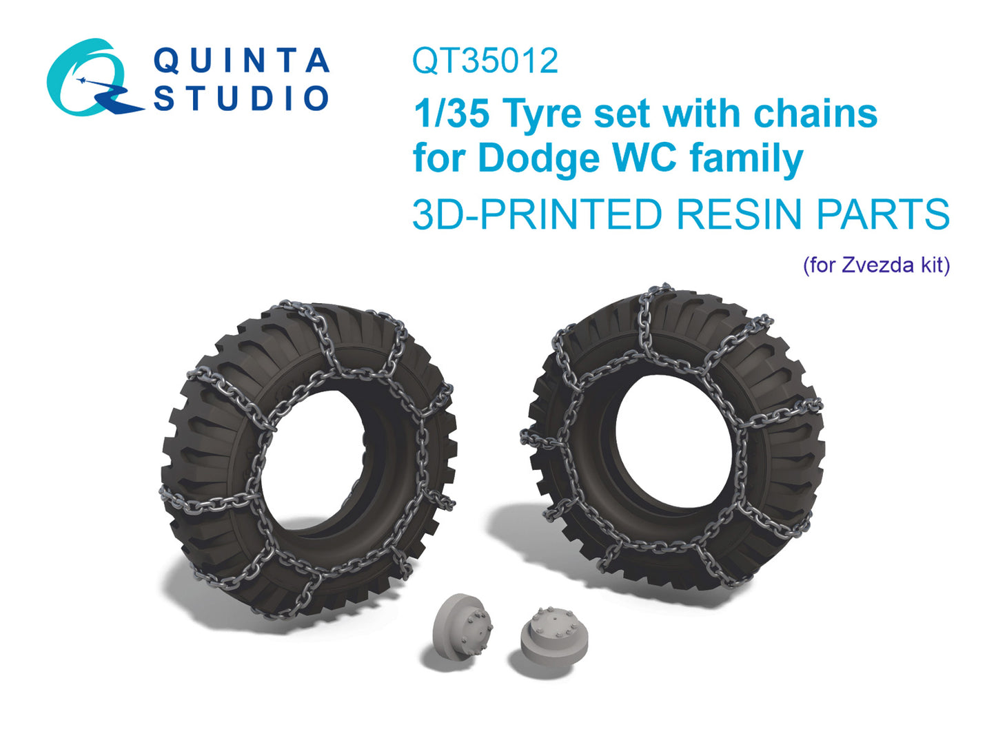 Quinta Studio QT35012 1:35 Dodge WC-54 Family tyre set with chains