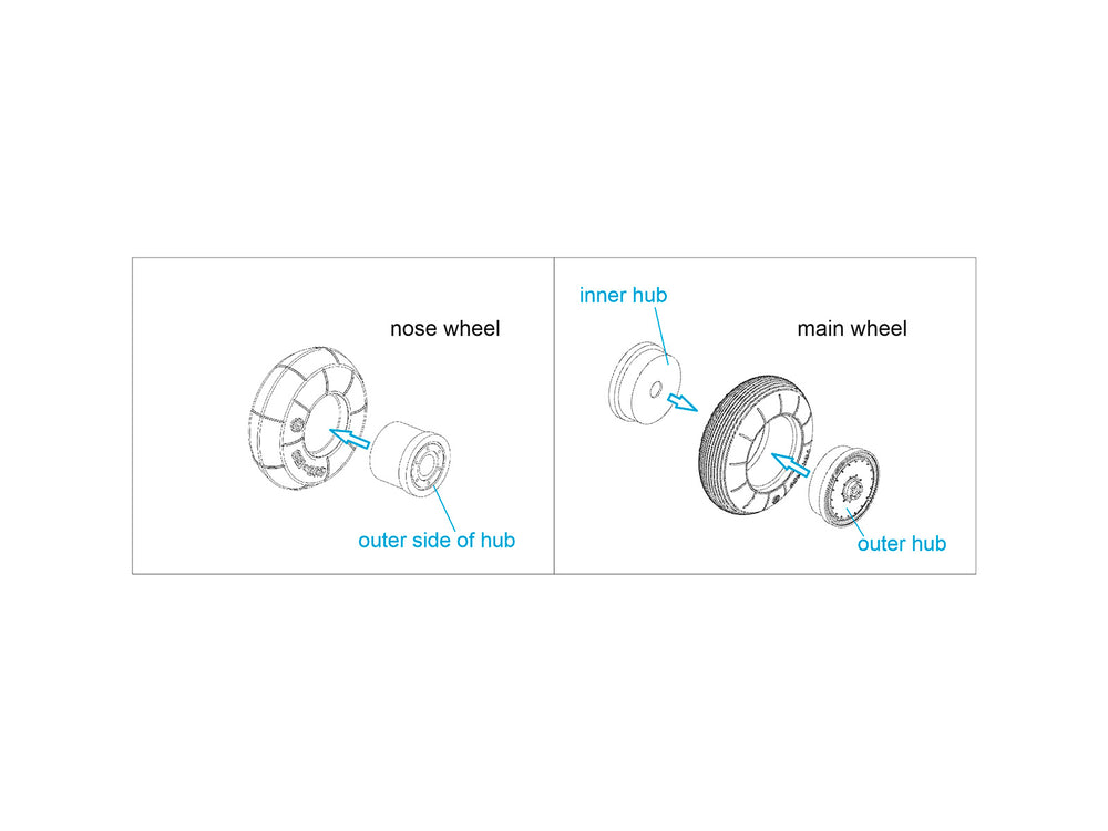 Quinta Studio QT48024 1:48 Ka-52 Wheels with Weighted Tyres