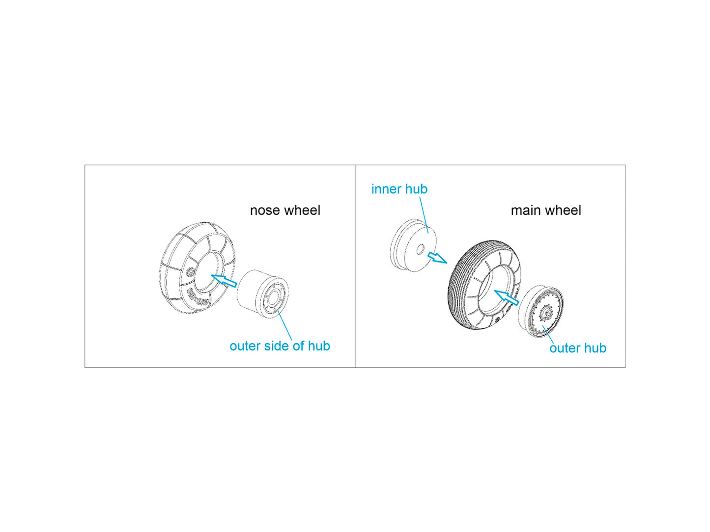 Quinta Studio QT48024 1:48 Ka-52 Wheels with Weighted Tyres