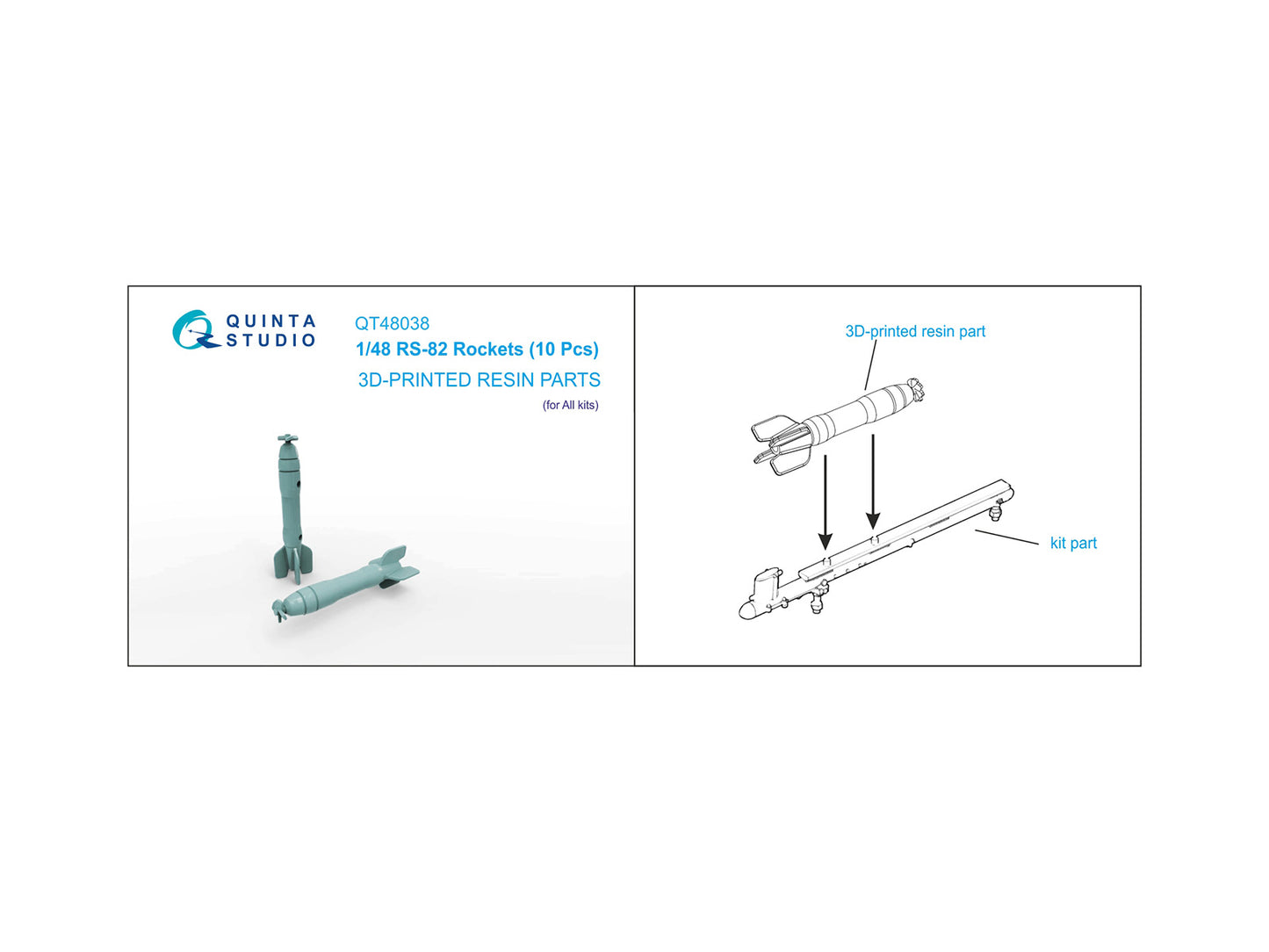 Quinta Studio QT48038 1:48 RS-82 Rockets