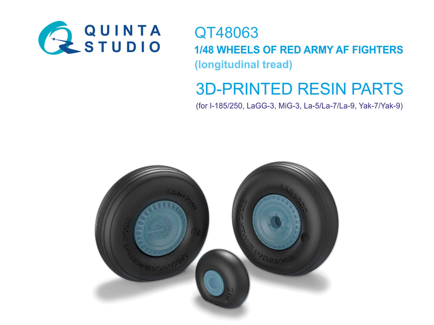 Quinta Studio QT48063 1:48 LaGG-3/MiG-3/La-5/La-7/La-9/Yak Wheels