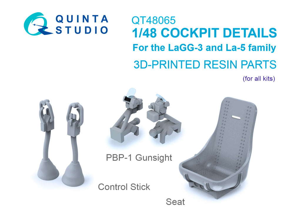 Quinta Studio QT48065 1:48 LaGG-3/La-5 Seat Gunsight Control Stick