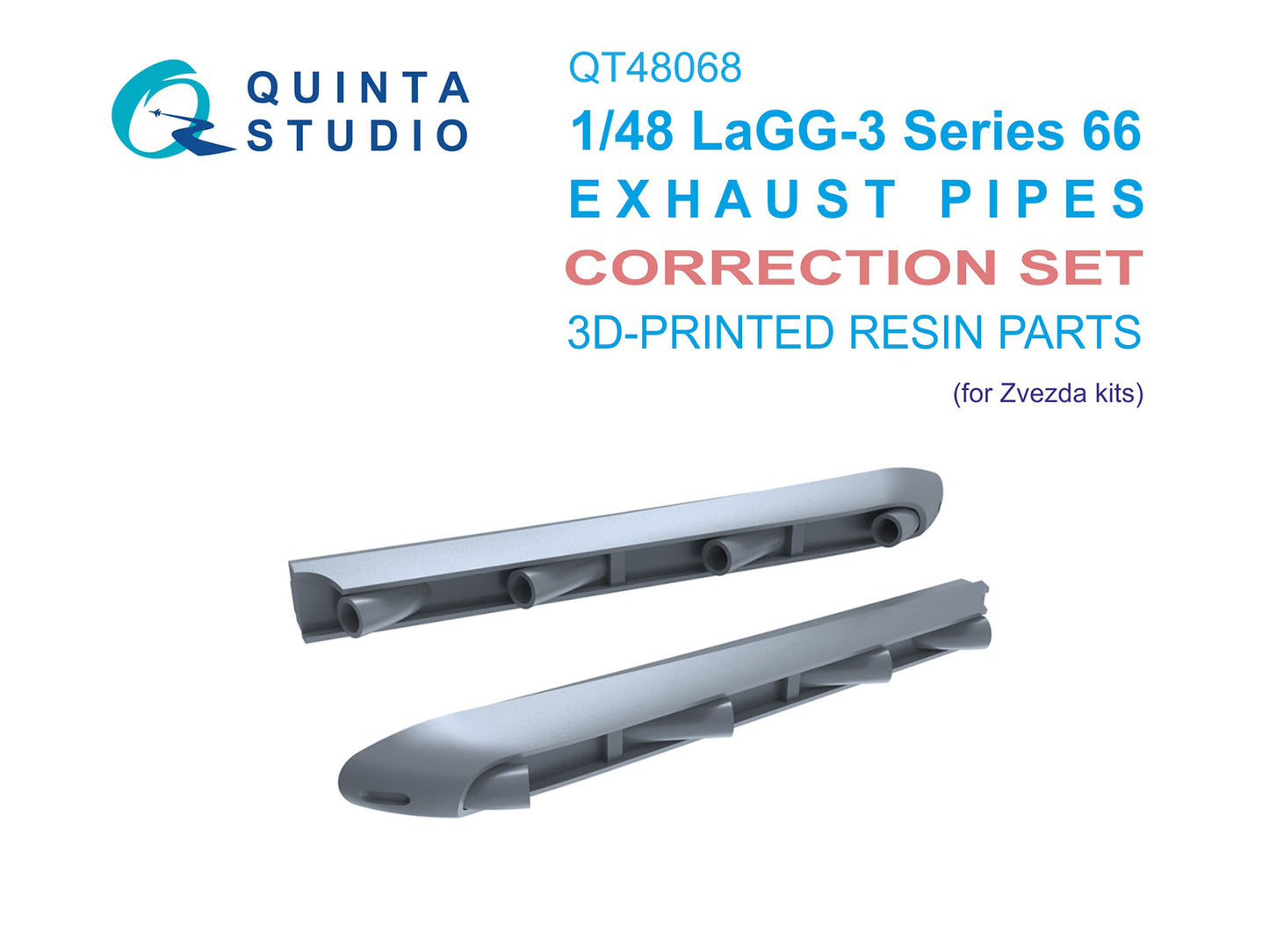 Quinta Studio QT48068 1:48 Lavochkin LaGG-3 series 66 Exhaust Pipes