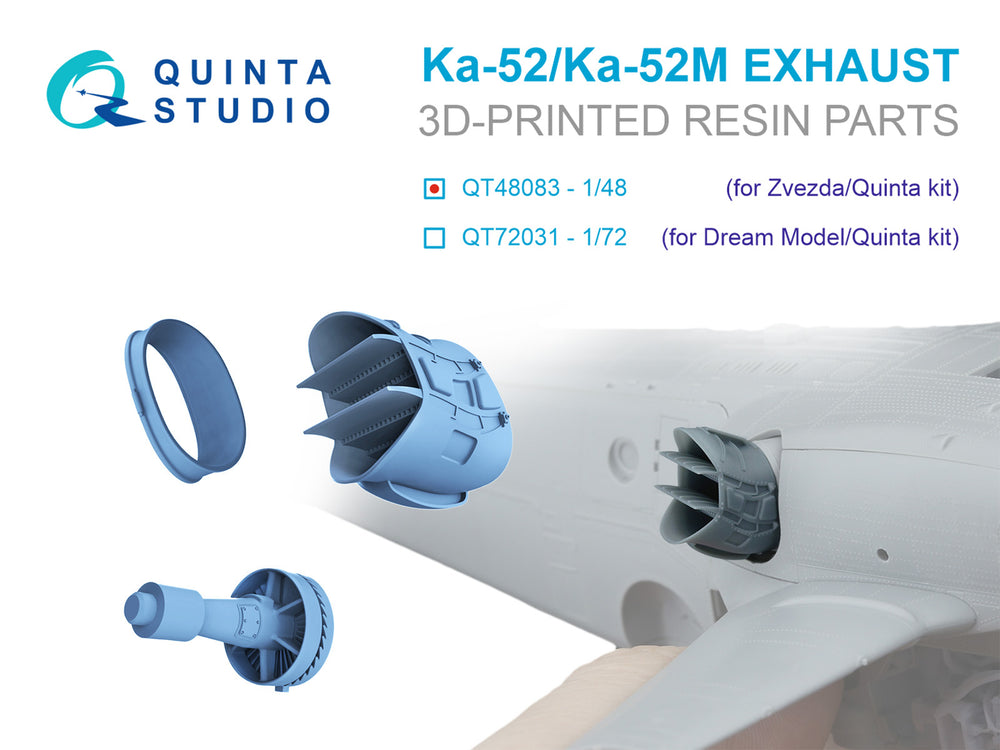Quinta Studio QT48083 1:48 Kamov Ka-52/Ka-52M Exhaust Device