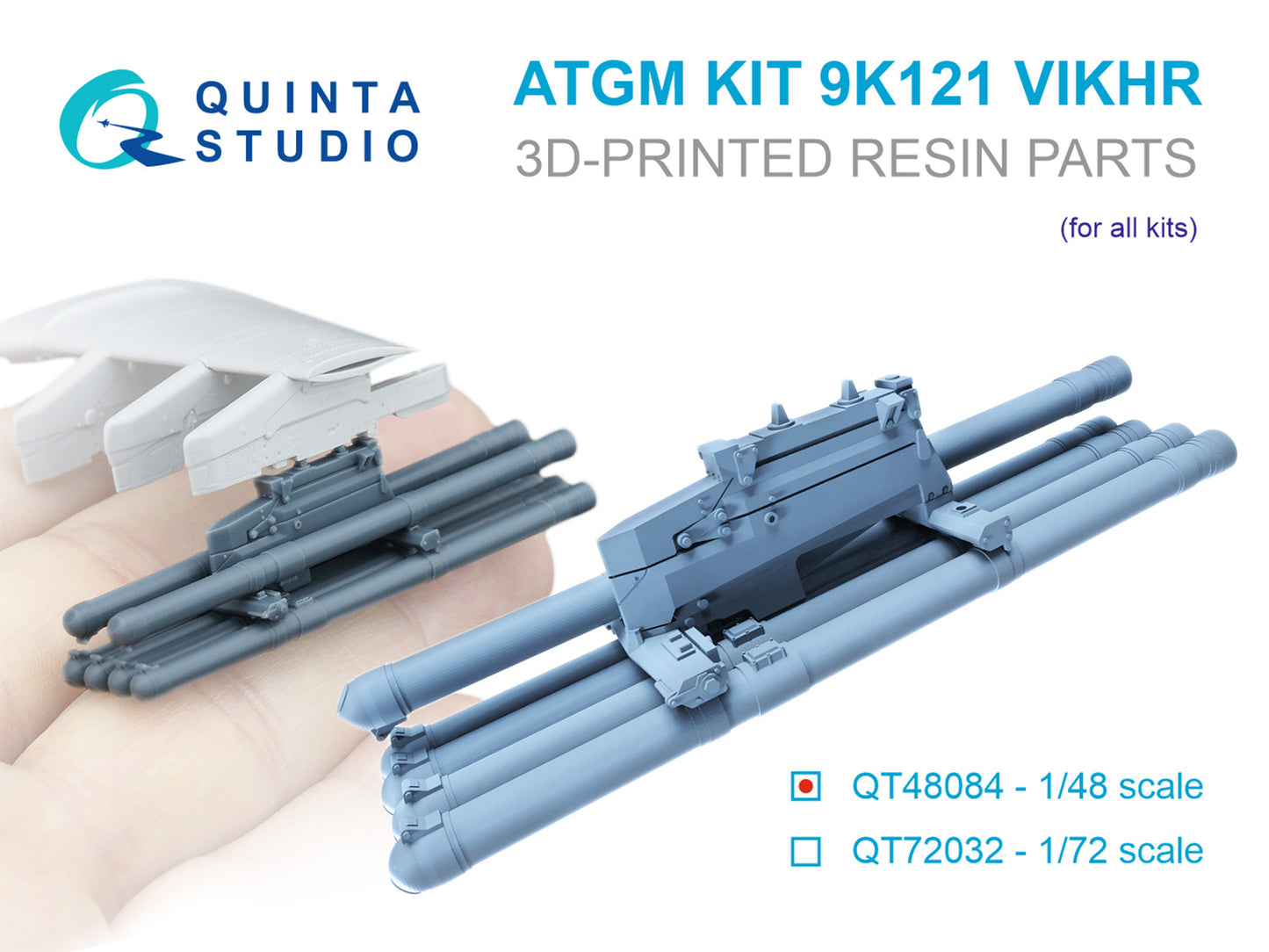 Quinta Studio QT48084 1:48 9K121 Vikhr ATGM, six-pack kit
