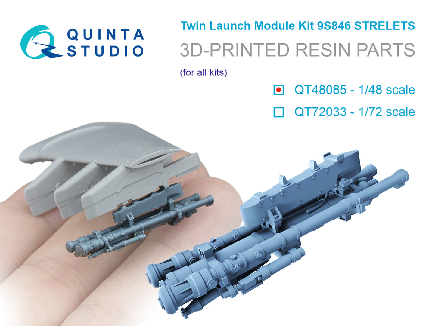 Quinta Studio QT48085 1:48 9S846 Strelets, twin launch module kit