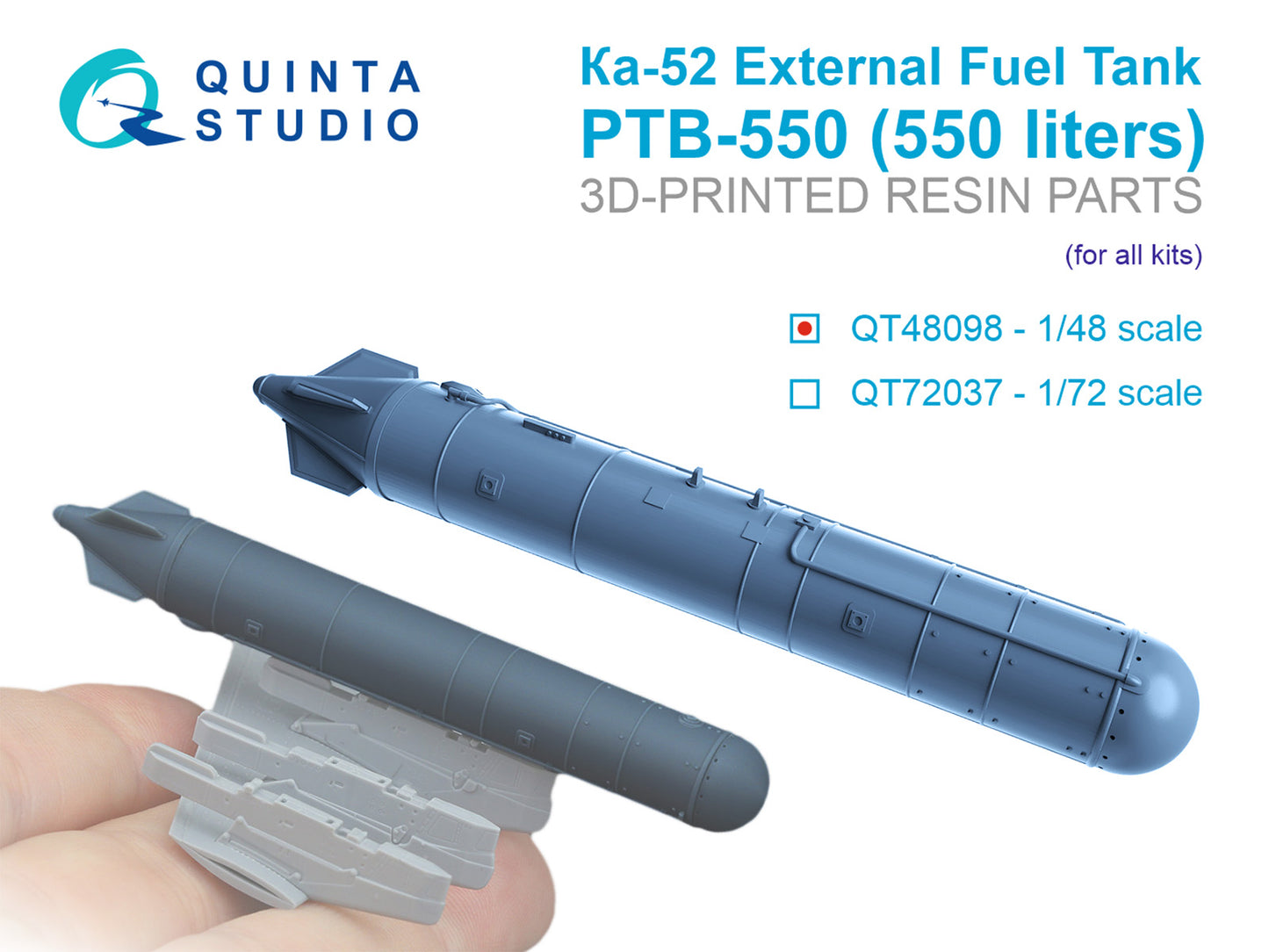 Quinta Studio QT48098 1:48 External Fuel Tank for Kamov Ka-52 PTB-550