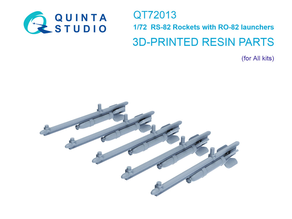 Quinta Studio QT72013 1:72 RS-82 Rockets with RO-82 launchers, 10 pcs