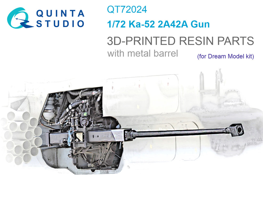 Quinta Studio QT72024 1:72 Kamov Ka-52 2A42 gun with metal barrel