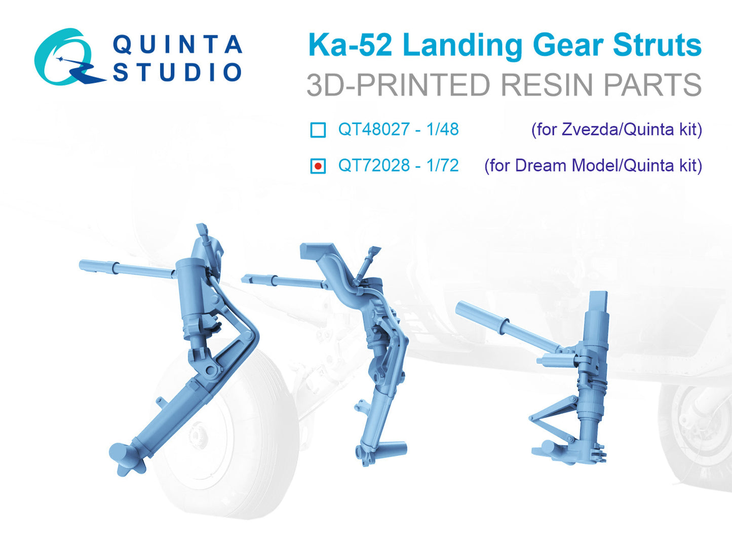 Quinta Studio QT72028 1:72 Kamov Ka-52 Landing Gear Struts