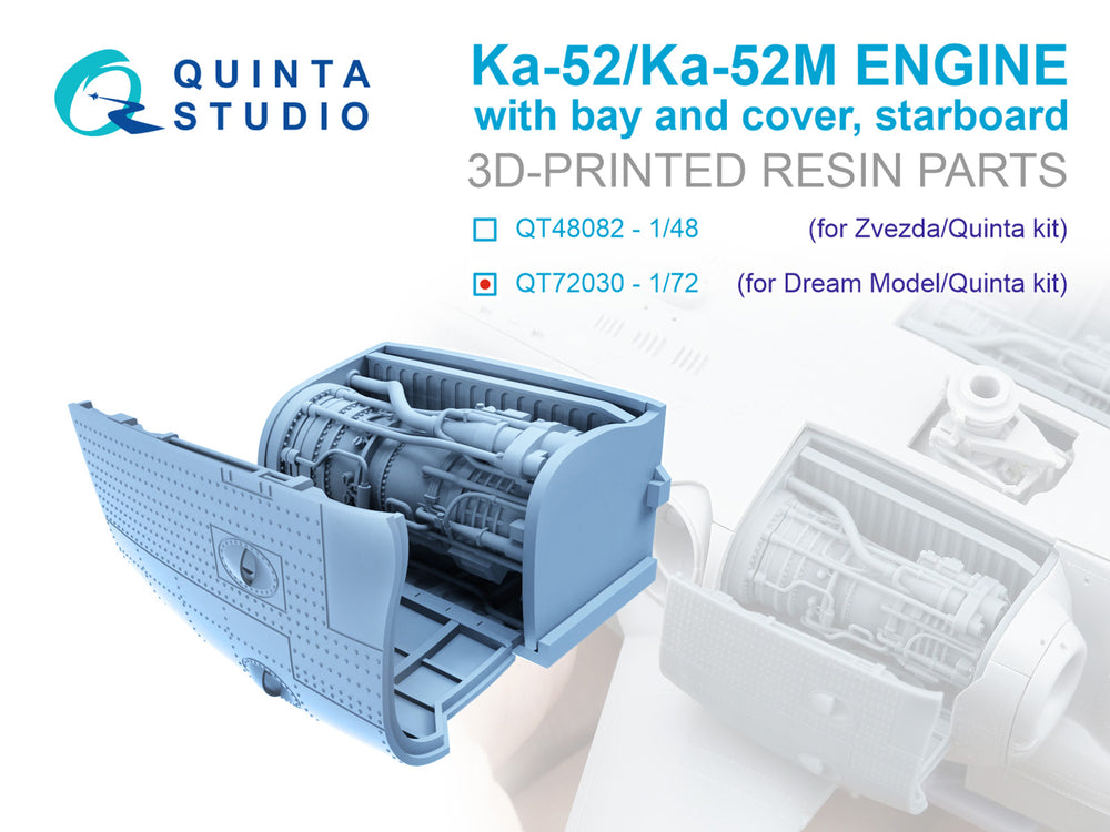 Quinta Studio QT72030 1:72 Kamov Ka-52/Ka-52M Engine with bay & cover, starboard