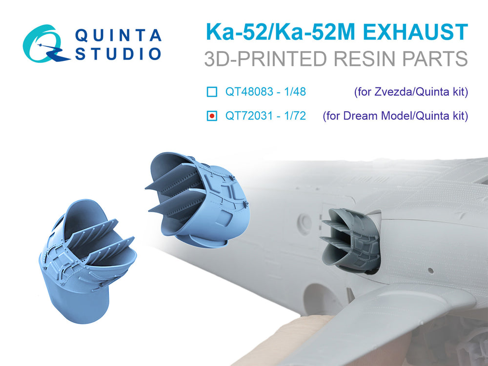 Quinta Studio QT72031 1:72 Kamov Ka-52/Ka-52M Exhaust Device