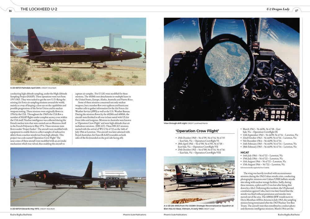 Phoenix Scale Publications R2RRED05 The Lockheed U-2 Dragon Lady by Ryan Doring