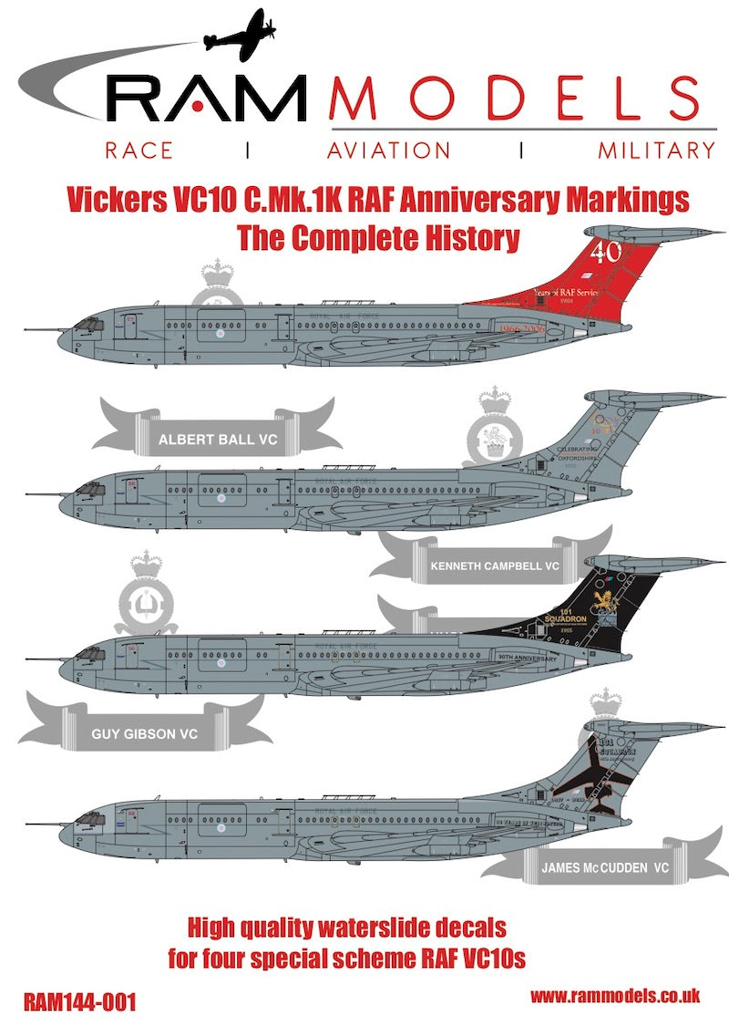 Ram Models RAMM14401 1:144 Vickers VC10C/VC-1C.MK.1K RAF Special Schemes XV104