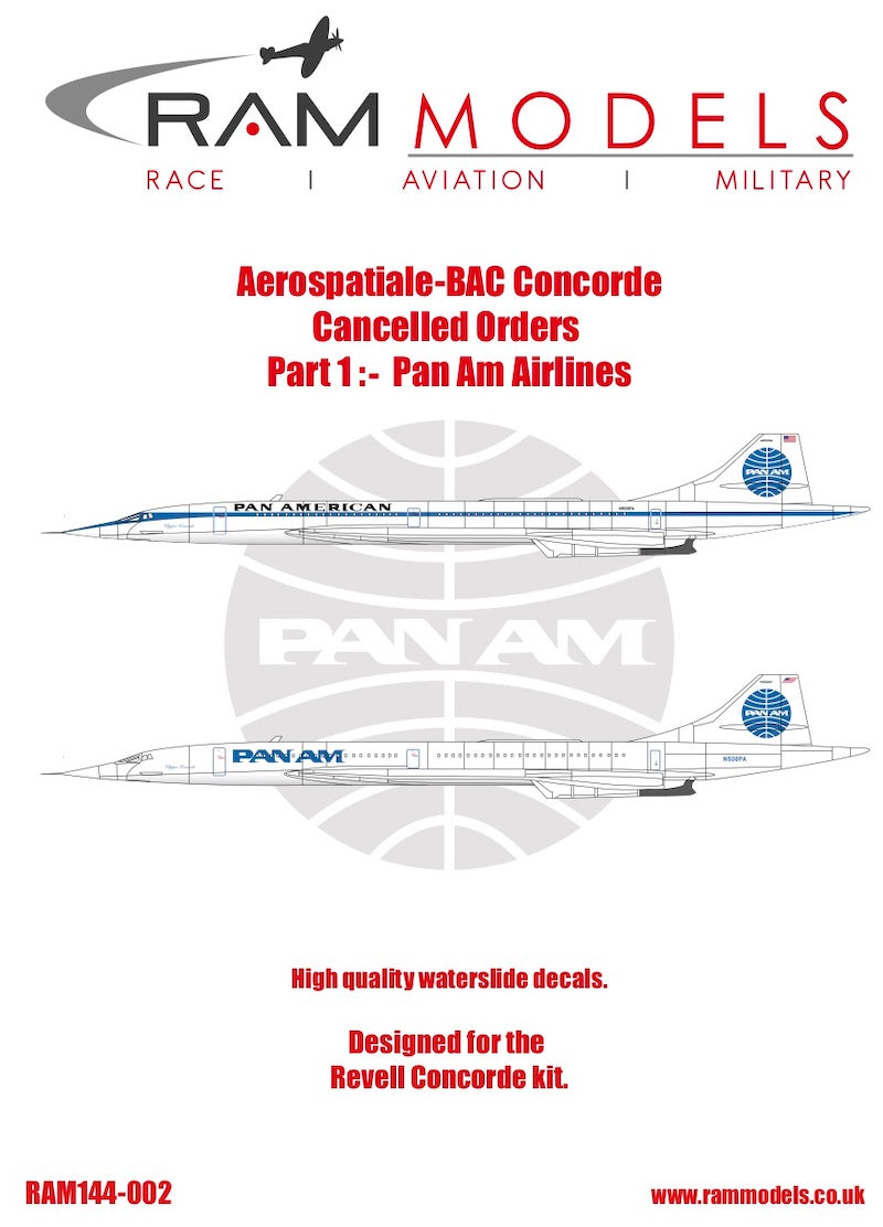 Ram Models RAMM14402 1:144 Aerospatiale Concorde 'Cancelled Orders'