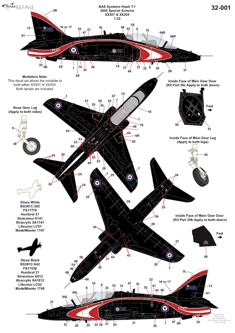 Ram Models RAMM32001 1:32 BAe Systems Hawk 2007 Special Scheme