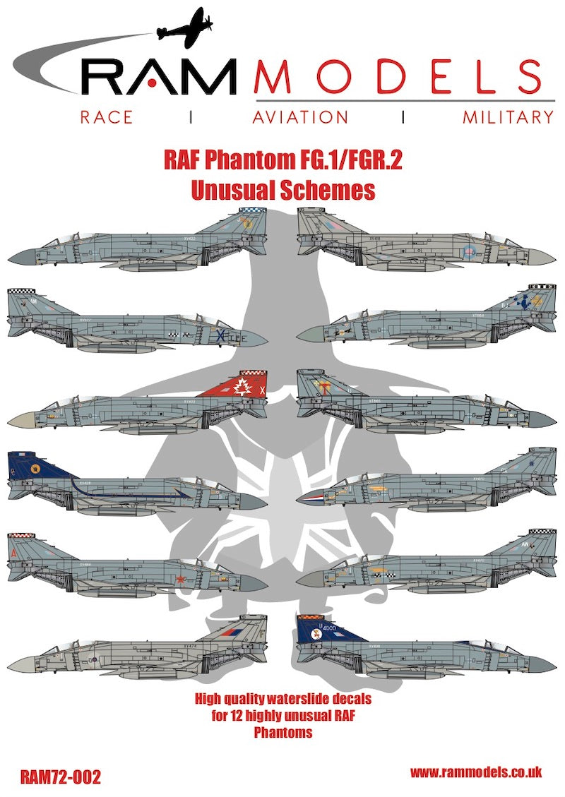 Ram Models RAMM72002 1:72 RAF Phantom FG.1/FGR.2 Unusual Schemes