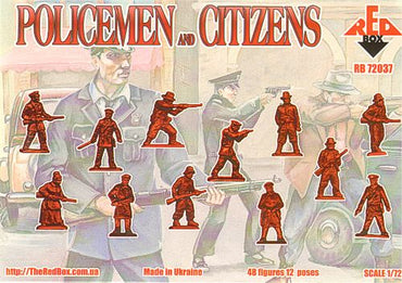 Red Box RB72037 1:72 American Policemen and civilians