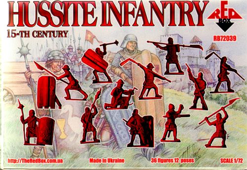 Red Box RB72039 1:72 Hussite Infantry, 15th century.