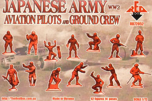 Red Box RB72052 1:72 Japanese Army Pilots and ground Crew WWII