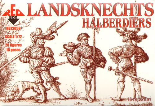 Red Box RB72059 1:72 Landsknechts Halberdiers 16th century