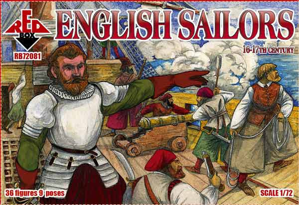 Red Box RB72081 1:72 English Sailors, 16-17th century.