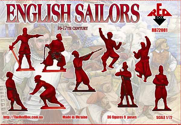 Red Box RB72081 1:72 English Sailors, 16-17th century.