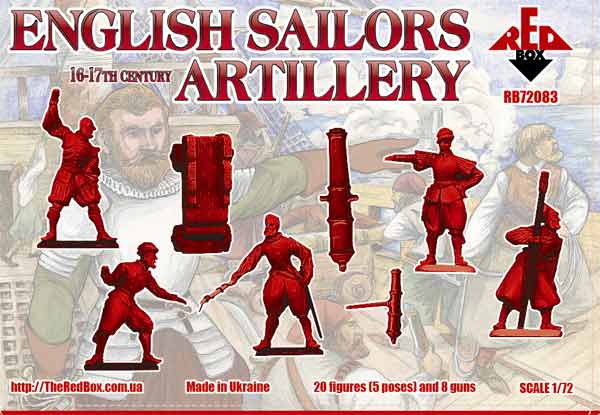 Red Box RB72083 1:72 English sailors artillery, 16-17th century