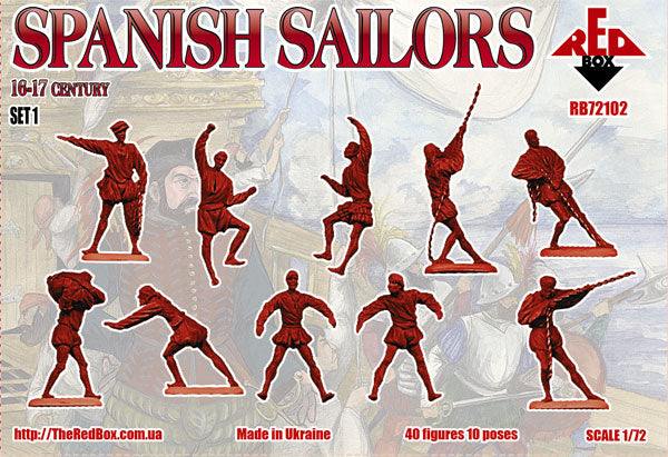 Red Box RB72102 1:72 Spanish Sailors 16-17 century