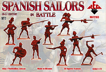 Red Box RB72103 1:72 Spanish Sailors in Battle 16-17 century