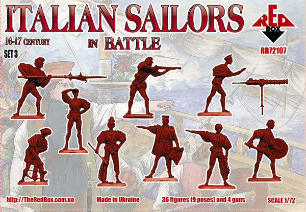 Red Box RB72107 1:72 Italian Sailors in Battle 16-17 century