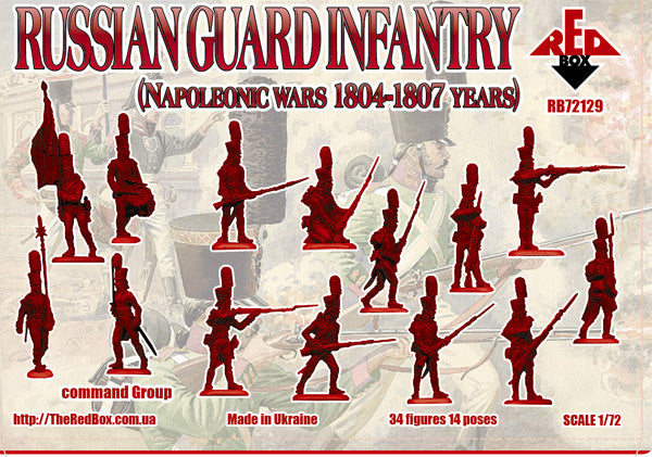 Red Box RB72129 1:72 Napoleonic Russian Guard Infantry