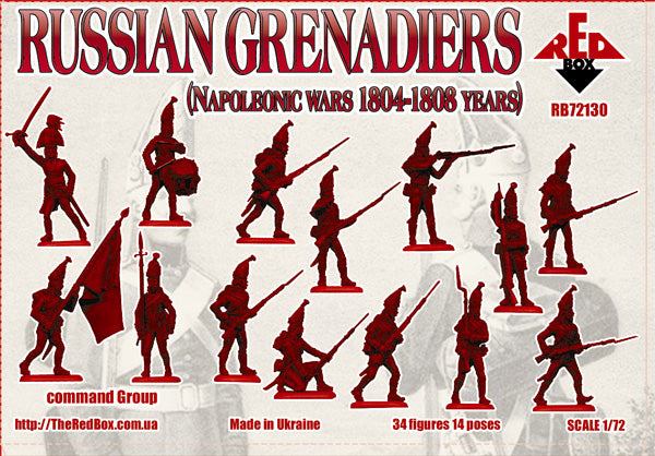 Red Box RB72130 1:72 Napoleonic Russian Grenadiers