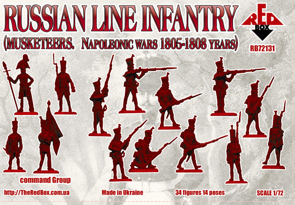 Red Box RB72131 1:72 Napoleonic Russian Line Infantry