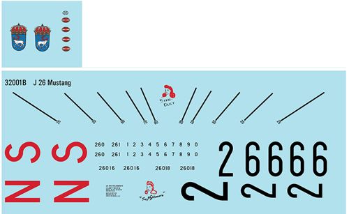 Moose Republic Decals RBDS32001 1:32 J 26/S 26 North-American P-51D Mustang