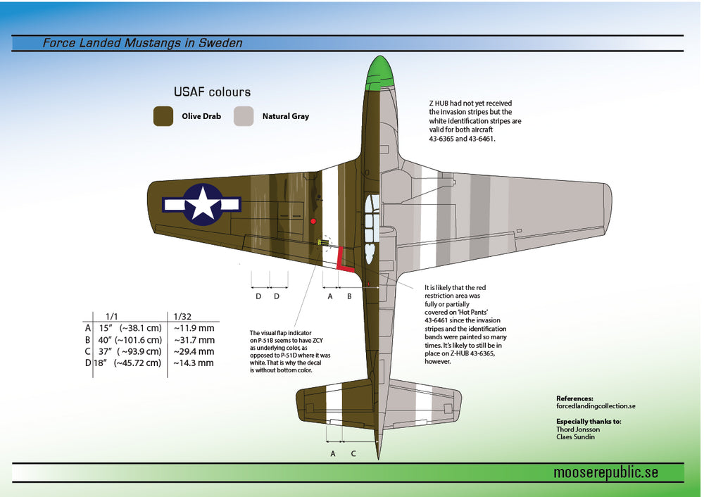 Moose Republic Decals RBDS32003 1:32 Crash landed in Sweden