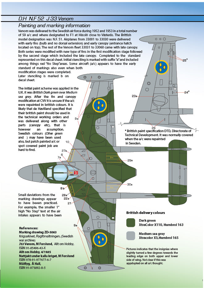 Moose Republic RBDS32005 1:32 de Havilland NF.52 J.33 Sea Venom