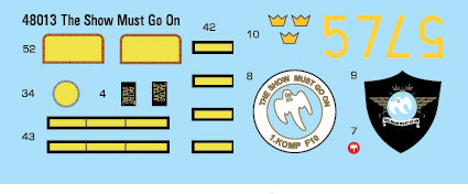 Moose Republic Decals RBDS48013 1:48 Saab AJ-37 'Viggen' 'The Show Must Go On'