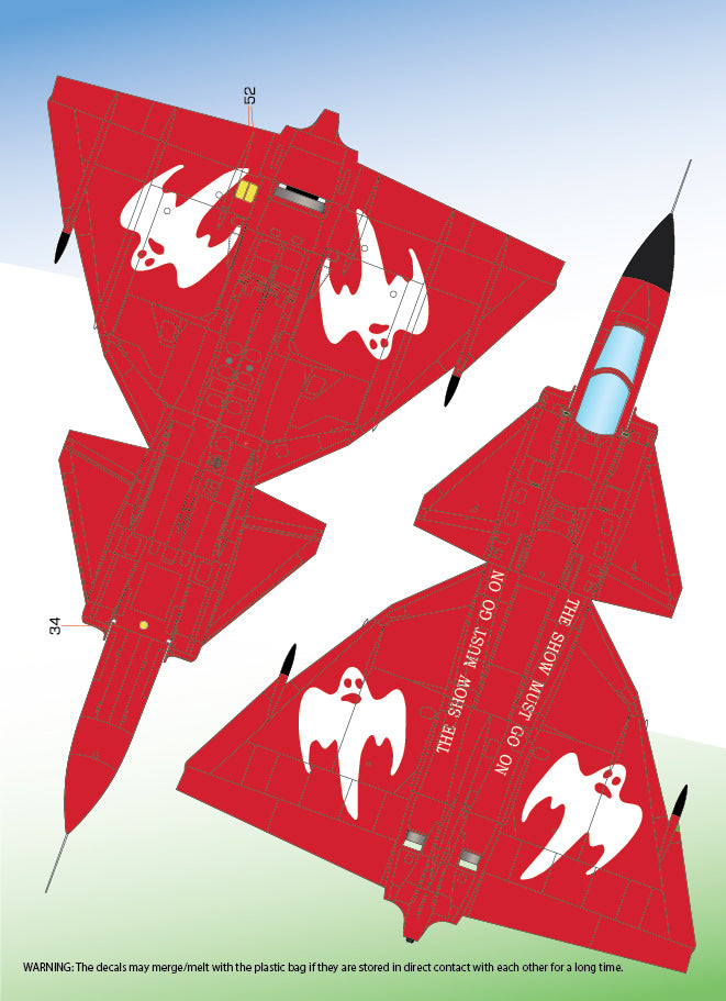 Moose Republic Decals RBDS48013 1:48 Saab AJ-37 'Viggen' 'The Show Must Go On'